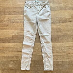 Old Navy Rockstar Super Skinny tan cream high rise jeggings pants size 2 b20